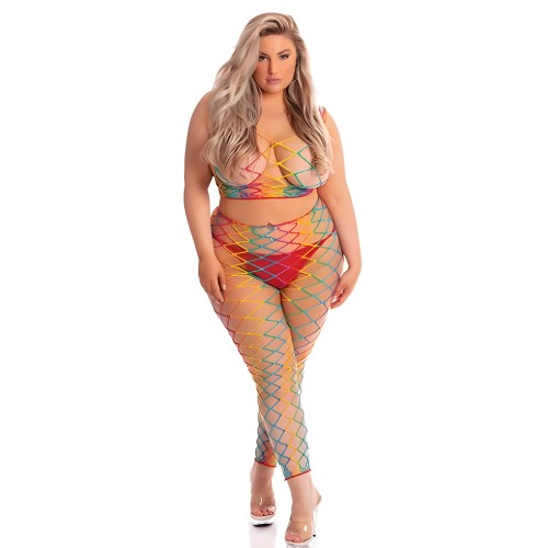 Pink Lipstick Bodystocking - Colorful Lingerie