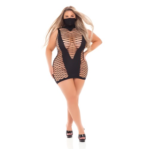 Pink Lipstick Masquerade Mask Dress