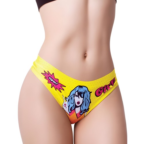 =mememe Comic Fans Printed Thong