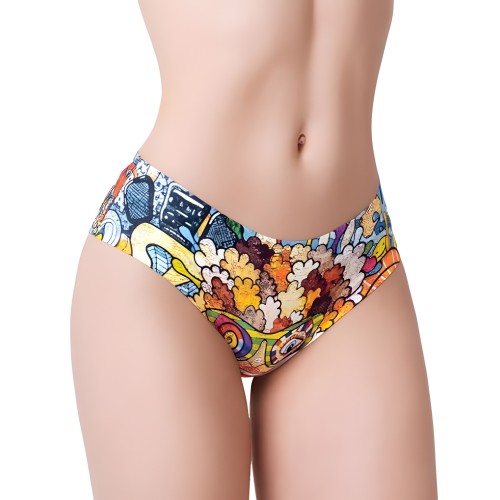 =mememe Psychotropical Trash Printed Slip XL