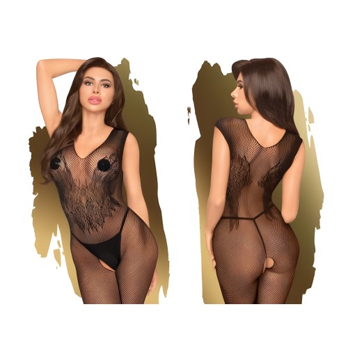 Wild Catch Black Bodystocking - S-L