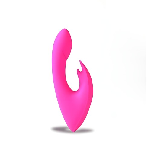 Rechargeable Silicone Rabbit Massager Leah Neon Pink
