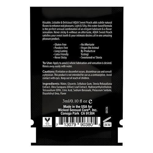 Wicked Aqua Melocotón - Lubricante Saborizado