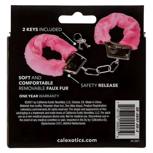 Esposas de Piel Divertidas Rosa - Contención Divertida y Cómoda