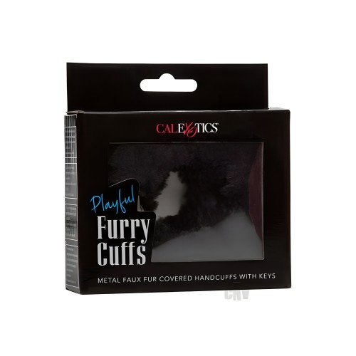 Playful Furry Cuffs in Black