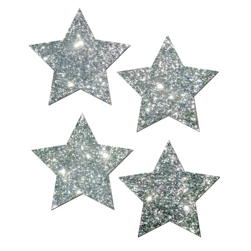 Petites Silver Glitter Star Pasties