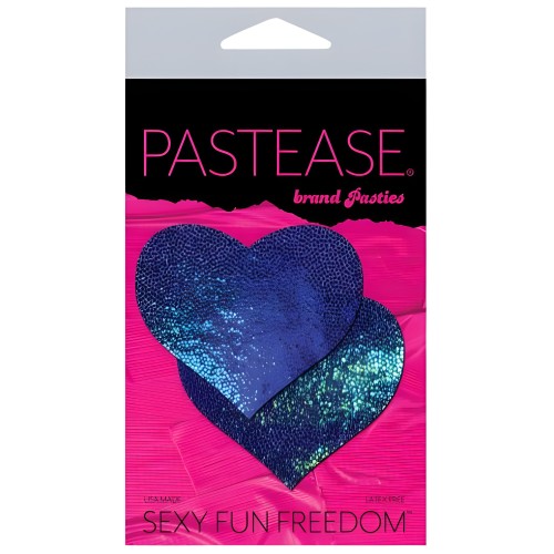Pastease Blue Spectrum Heart Pasties - Handmade Fun