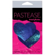 Pastease Blue Spectrum Heart Pasties - Handmade Fun