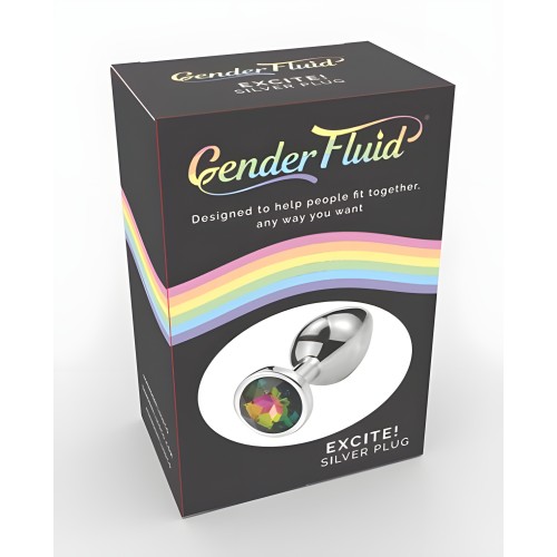 Gender Fluid Excite! Plug Silver - Easy Insertion