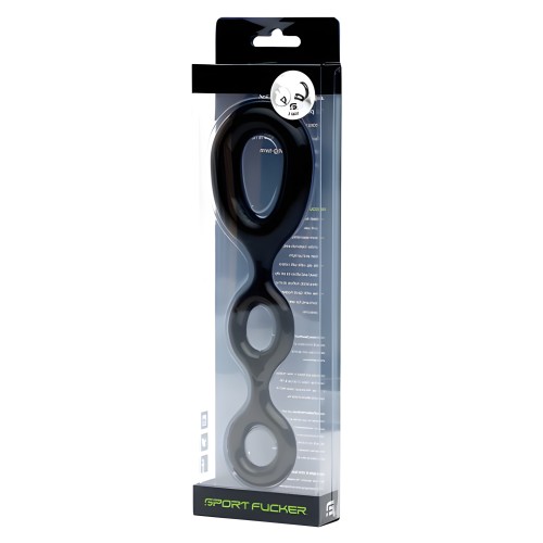 Sport F*cker 3 Way Black Cock, Ball Ring