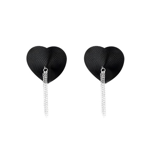 Dominatrix Leather Collar & Pasties - Black