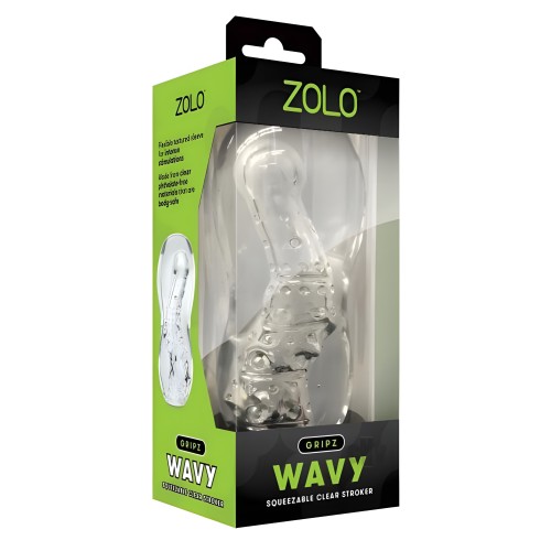 Zolo Gripz Wavy Transparente - Estimulación Mejorada