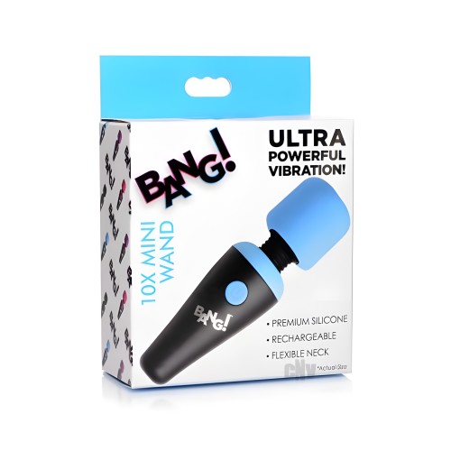 Bang 10x Vibe Mini Varita de Silicona Azul