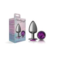 Cheeky Charms Round Purple Butt Plug for Comfort and Allure