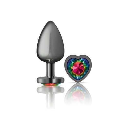 Plug Anal Grande Corazón Arco Iris Cheeky Charms - Placer Decorativo