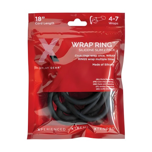 Xplay Silicone Thin Wrap Ring 18 Black