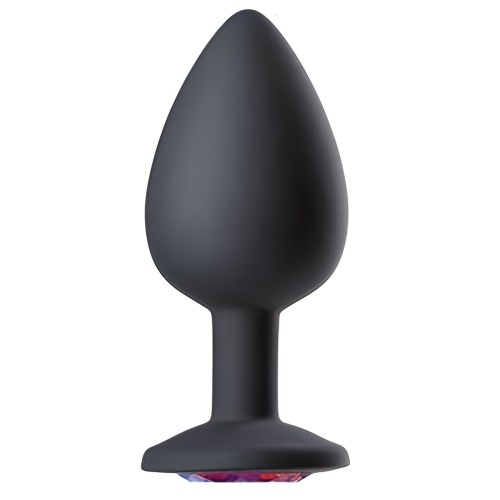 Cloud 9 Gems Black Silicone Anal Plug - Safe Pleasurable Experience