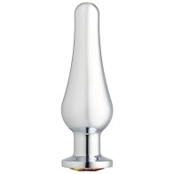 Cloud 9 Gems Silver Chromed Tall Anal Plug
