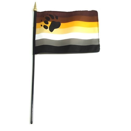 Gaysentials Bear Pride Hand Held Flag