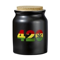 Tarro de Almacenamiento Matte Black 420 - Almacenamiento Elegante
