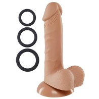 Pro Sensual Silicone Dong with C-Rings