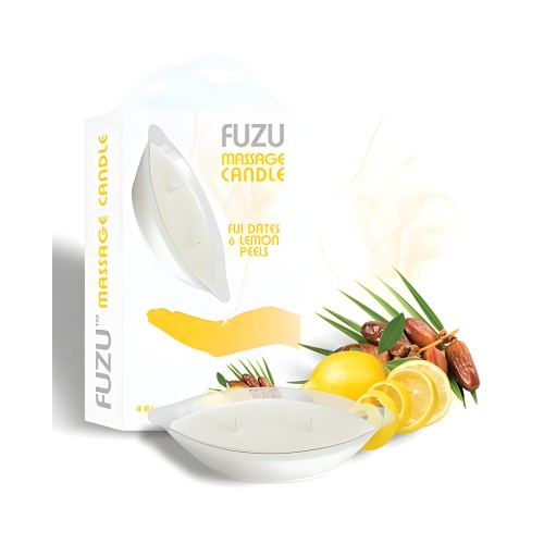 Fuzu Massage Candle Fiji Dates & Lemon Peel 4 Oz.
