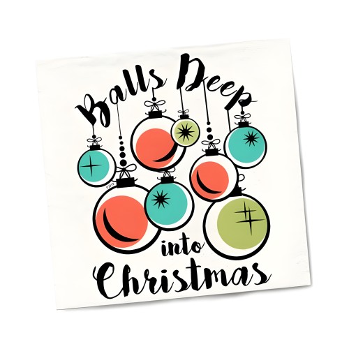 Twisted Wares Balls Deep Into Christmas Napkins 20-pack