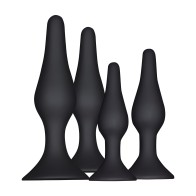 Set de 4 Piezas de Tapones Anales Edonista Alessandra Negro