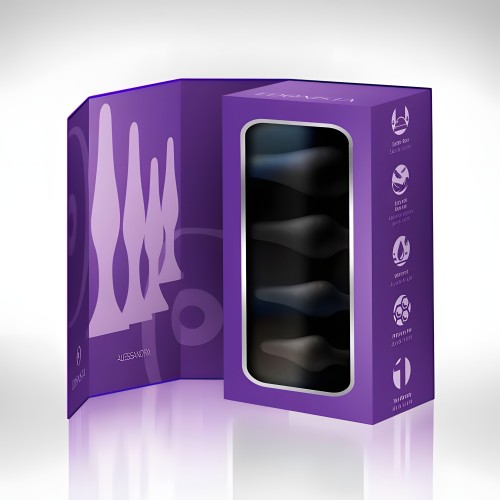 Edonista Alessandra 4pc Anal Plug Set Black