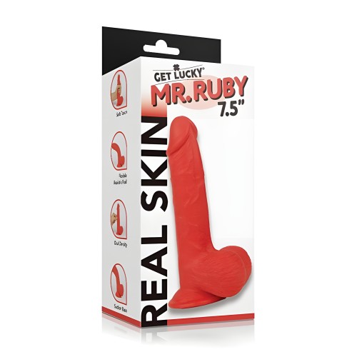 Get Lucky Mr. Ruby 7.5" Dual Layer Dong