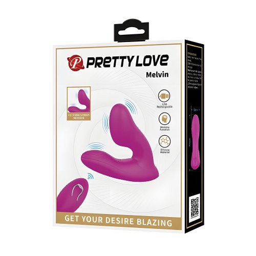 Pretty Love Melvin Dual Stimulator - Fuchsia