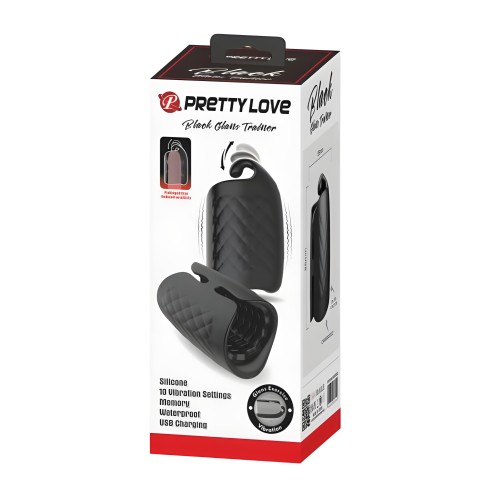Entrenador Vibrante de Glande Pretty Love - Negro