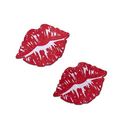 Sparkly Red Kissing Lips Pasties by Pastease