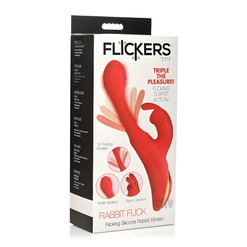 Flicking Silicone Rabbit Vibrator - Intense Pleasure