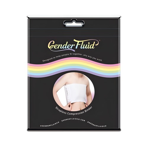 Faja de Compresión de Pecho Sin Tirantes Gender Fluid - Blanca