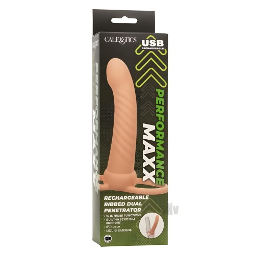 Performance Maxx Ribbed Dual Penetrator Ivory