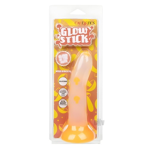 Glow Stick Mushroom Suction Cup Glow-in-the-dark Dildo - Yellow