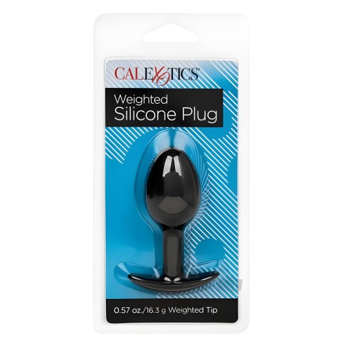 Plug Anal de Silicona con Peso - Negro
