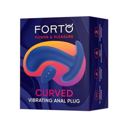 Curved Vibrating Plug - Blue