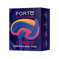 Curved Vibrating Plug - Blue