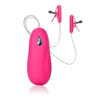 Vibrating Heated Nipple Teasers - Pink