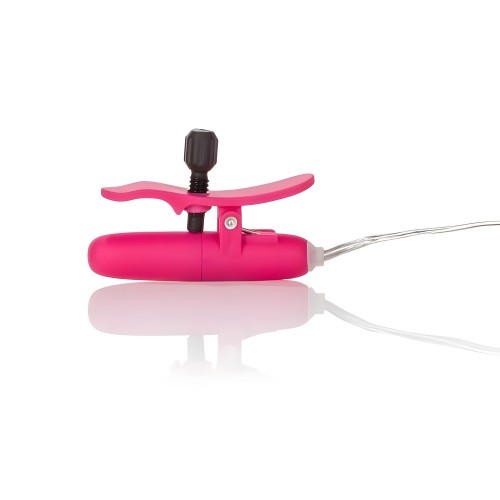Vibrating Heated Nipple Teasers - Pink