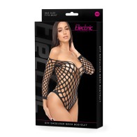 Electric Lingerie Off Shoulder Mesh Bodysuit