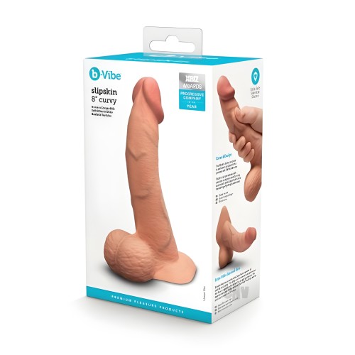 B-vibe Slipskin Dildo Curve 8 Moc - Lifelike Pleasure