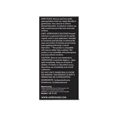 Lubricante de Silicona Astroglide X - Experiencia Suave