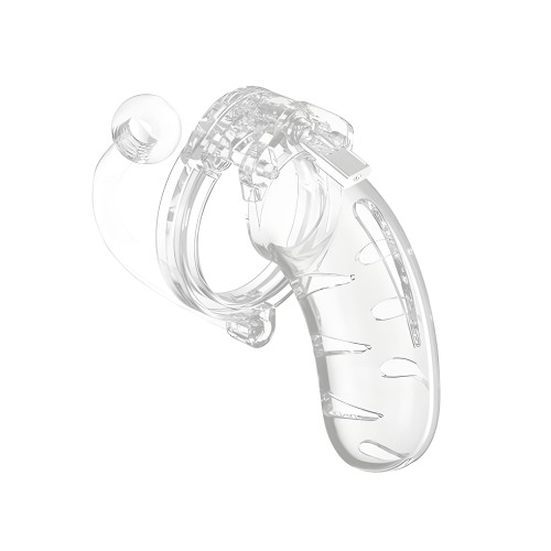 Mancage Chastity Cock Cage With Butt Plug #11 Clear - Unique Control