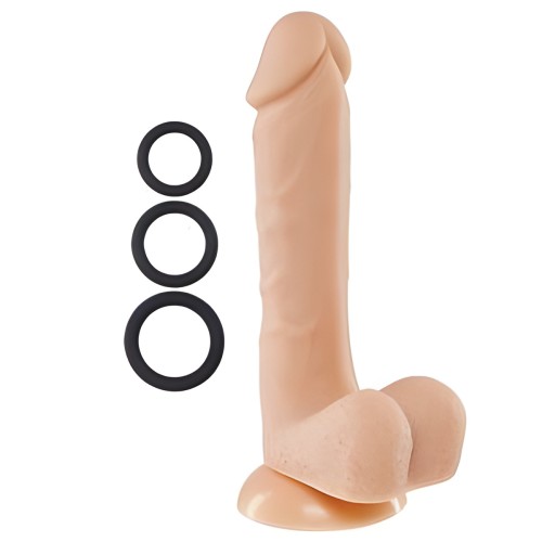 Pro Sensual Premium Silicone Dong with 3 Cockrings
