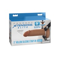 Fantasy X-Tensions Elite 5 Silicone Hallow Strap-On - Brown