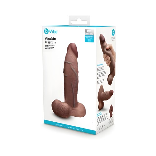 B-vibe Slipskin Dildo Girthy 8 Brn