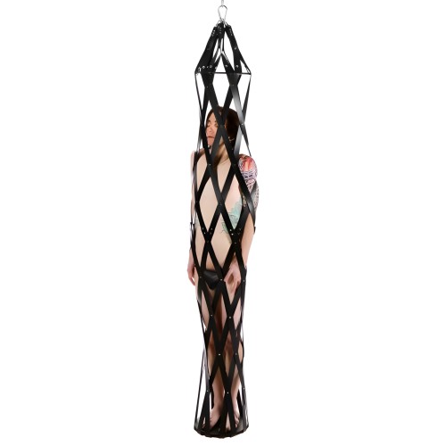 Hanging Rubber Strap Cage for Thrilling Bondage